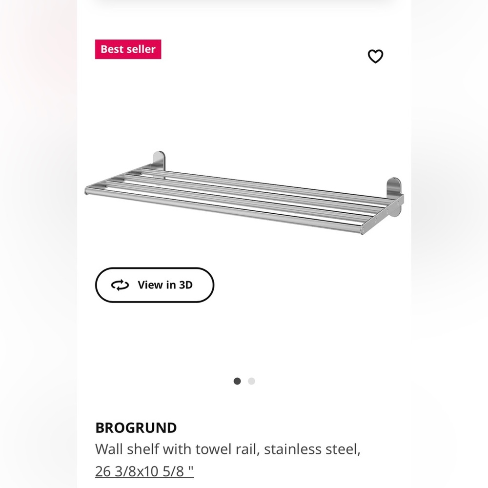 IKEA Brogrund towel bar new in box